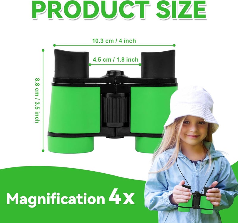DR ANISON Binoculars for Kids Toy Binoculars Set for Age 3-12 Years Old Boys Girls Outside Play, Bird Watching, Camping, Educational Learning, Birthday Presents - Image 5